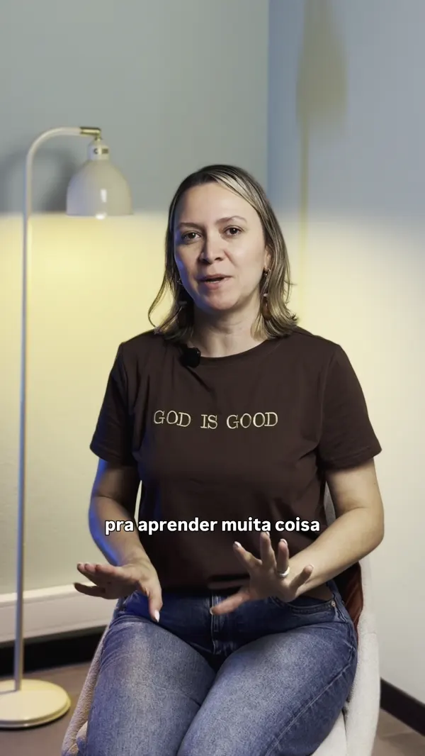 Uma participante do IQV a contar o que levou da formação.